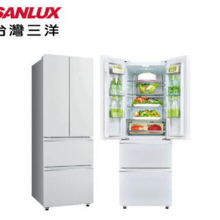 SANLUX台灣三洋SR-V320DF 312公升四門琉璃白變頻冰箱