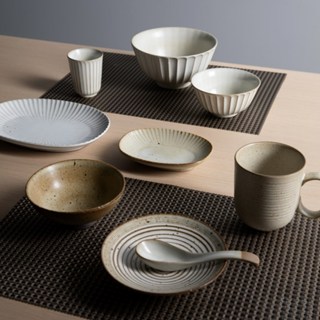 【JUST HOME】日式樸石陶瓷器皿-多款《WUZ屋子》長盤 餐盤 盤子 碗盤 湯盤 小碟 小盤