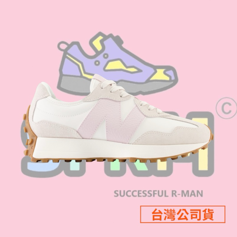 【R-MAN】New Balance 327 白粉 皮革 穿搭 WS327OR 台灣公司貨