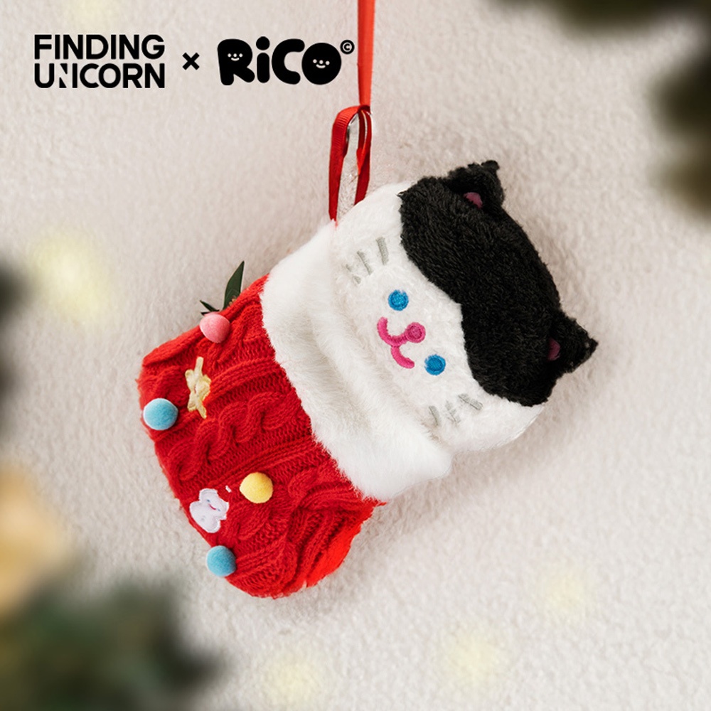 Rico聖誕襪貓咪毛绒玩偶