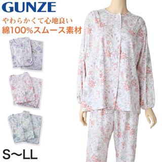 日本製 GUNZE 郡是 100%純棉 冬季保暖 女睡衣 (TG4302)