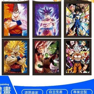 七龍珠 3D動漫畫 3D相框 3D畫框 3D立體裝飾畫裸眼光柵海報 七龍珠裝飾畫掛畫高畫質海報 B後半部分