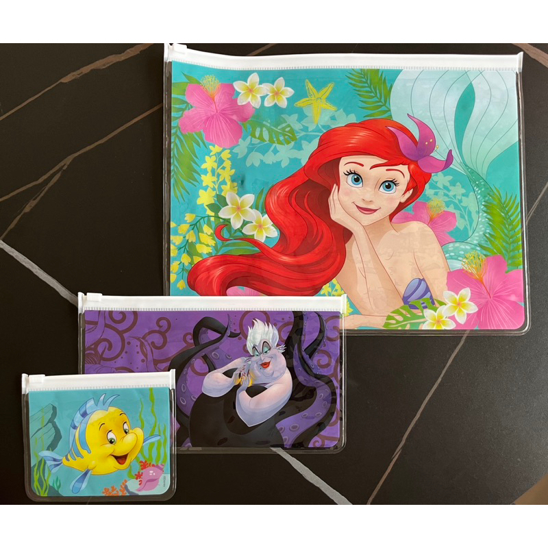 【全新】迪士尼公主 資料夾 筆袋 票卡袋 小美人魚系列 三種尺寸 可愛 實用❤️