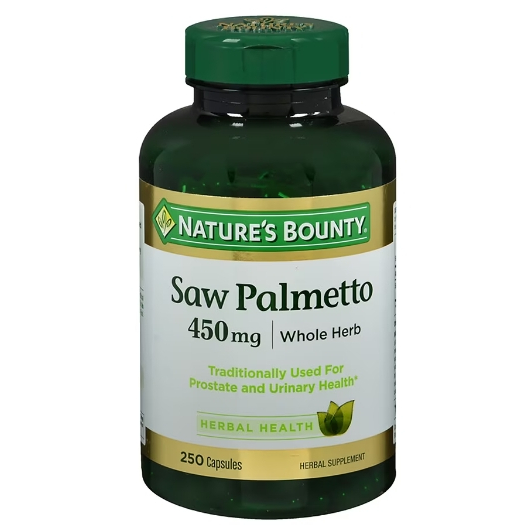 美國自然之寶NATURE'S BOUNTY 前列腺尿道保健 Saw Palmetto鋸棕櫚果素食膠囊450mg 250顆