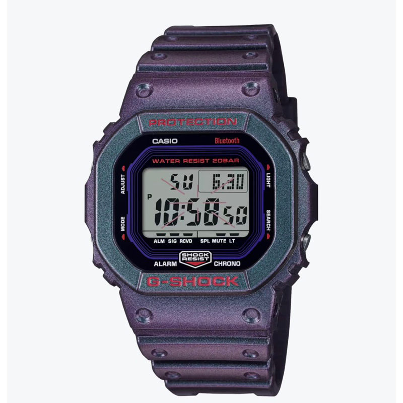 CASIO 卡西歐 G-SHOCK 虛擬世界 遊戲玩家 智慧藍芽方形電子錶(DW-B5600AH-6 防水200米)