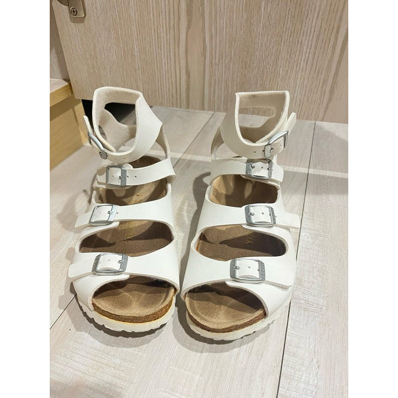 正版 勃肯BIRKENSTOCK高筒白涼鞋-37/24