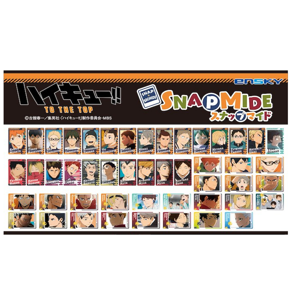 9/5更 日版現貨 排球少年 snapmide 卡片 影山飛雄 及川徹 日向翔陽 孤爪研磨 北信介 西谷夕 赤葦京治