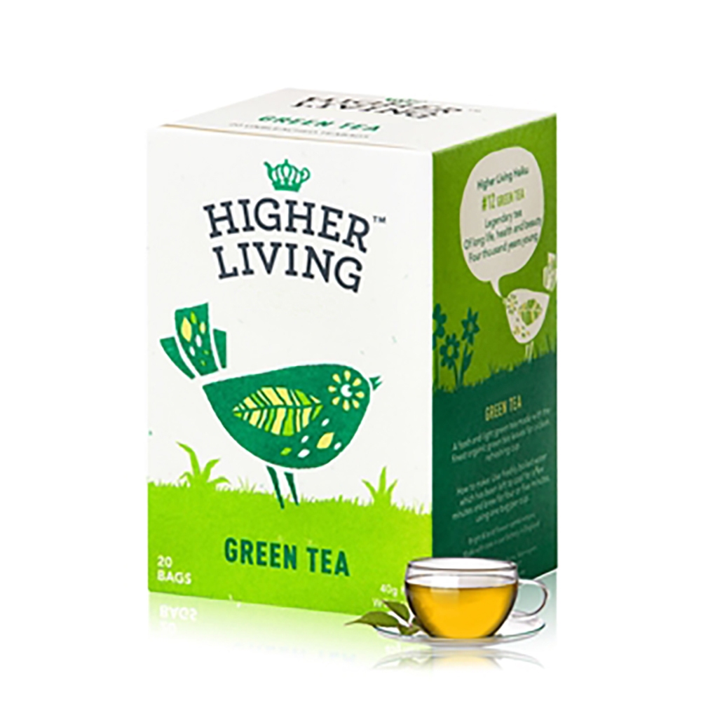 【Higher Living】英國經典綠茶 (含咖啡因)20包/盒 效期2024/1/18即期品