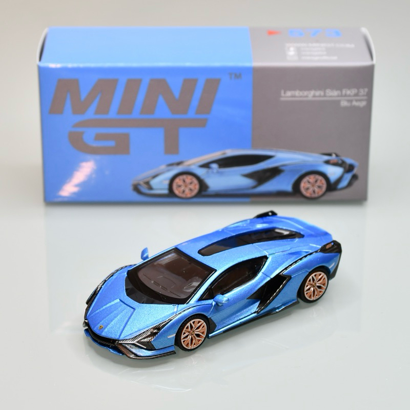 【台南現貨】全新 1/64 MINIGT 573 Lamborghini Sian 金屬藍 藍寶堅尼 模型車 里歐模玩
