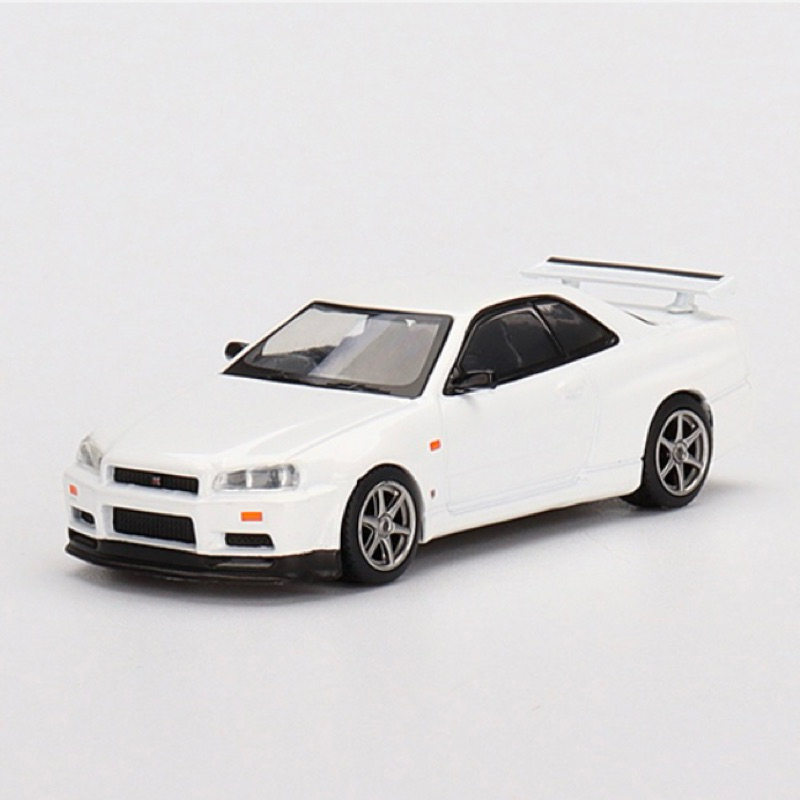 【台南現貨】全新 1/64 MINIGT 397 Nissan Skyline GTR R34 全白 模型車 里歐模玩