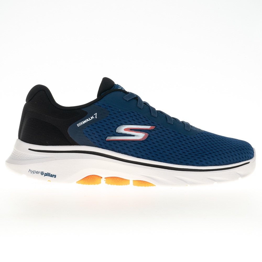 SKECHERS 男鞋 健走鞋 運動鞋 假鞋帶 輕量 瑜珈鞋墊 GO WALK 7 216636NVBK