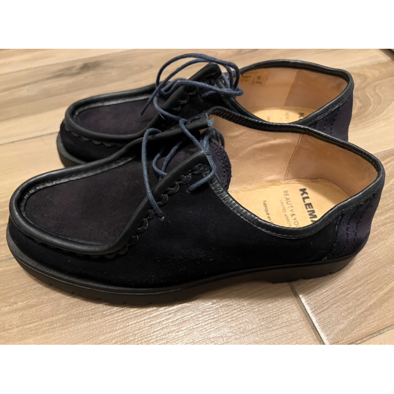 KLEMAN 深藍麂皮袋鼠鞋 皮鞋 UNITED ARROWS