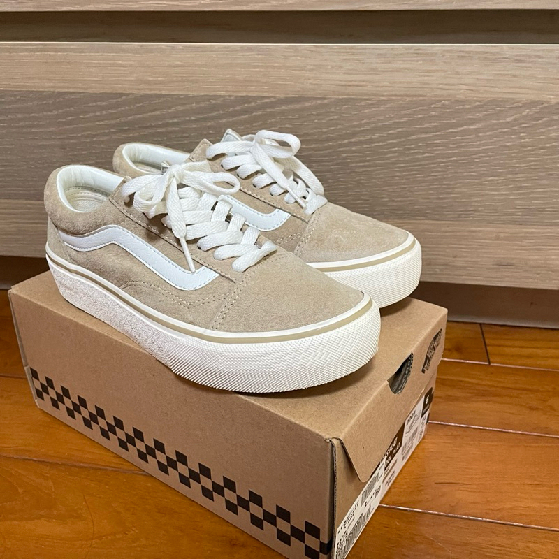 二手VANS V36S PLAT OLD SKOOL PLAT  厚底 奶茶/Beige 24cm