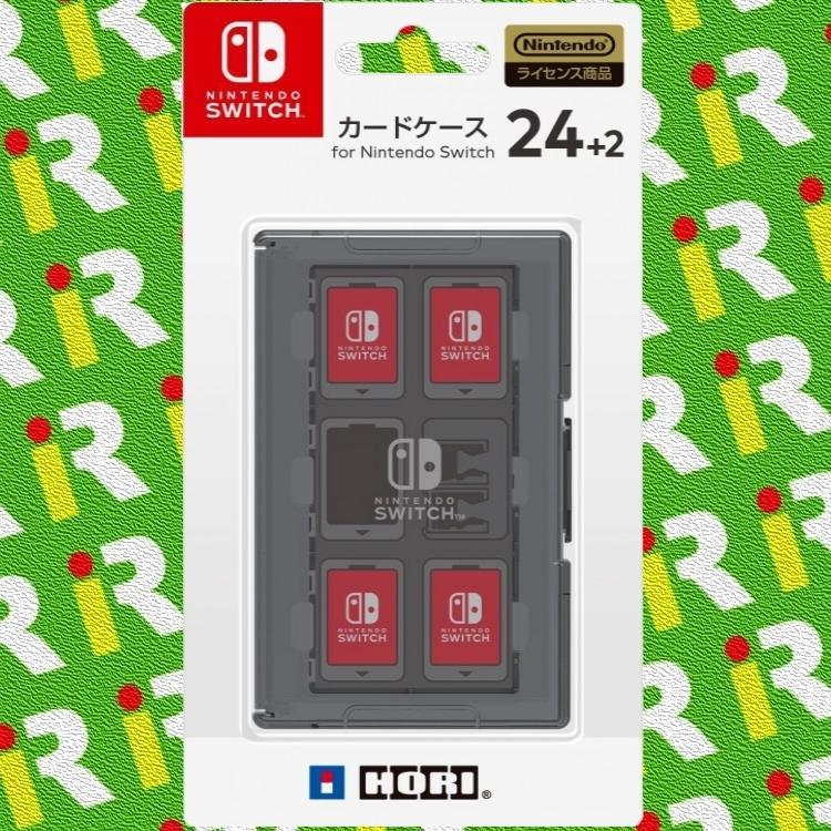 土城可面交稀少現貨日本HORI NS遊戲卡匣收納盒24+2 黑色款Switch 24遊戲卡夾收納盒(黑)