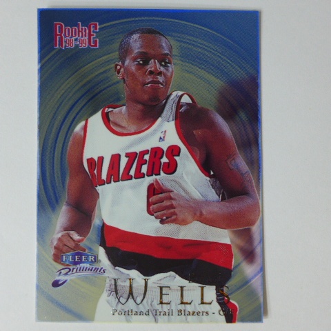~Bonzi Wells~NBA RC/邦奇·威爾斯 1999年Brilliants新人.金屬藍版特殊卡