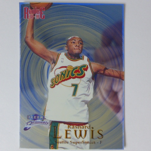 ~Rashard Lewis~NBA RC/拉沙德·路易斯 1999年Brilliants新人.金屬藍版特殊卡
