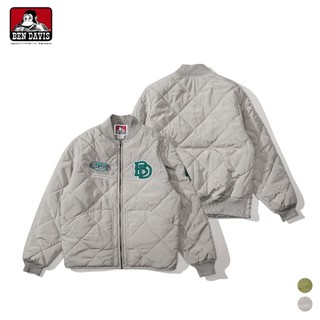 BEN DAVIS LETTERED QUILT JACKET 鋪棉 LOGO字型 地球 長袖 2色