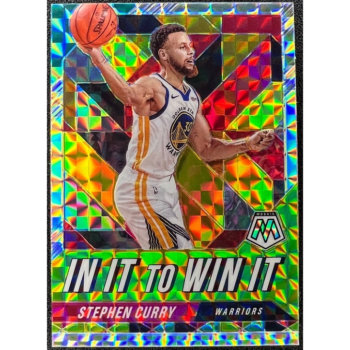 NBA 球員卡 Stephen Curry 2019-20 Mosaic In It to Win It 亮面