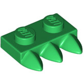 Lego 樂高 綠色 1x2 三爪 牙齒 薄板 平板 爪子 三爪牙 Tan Plate Teeth 15208