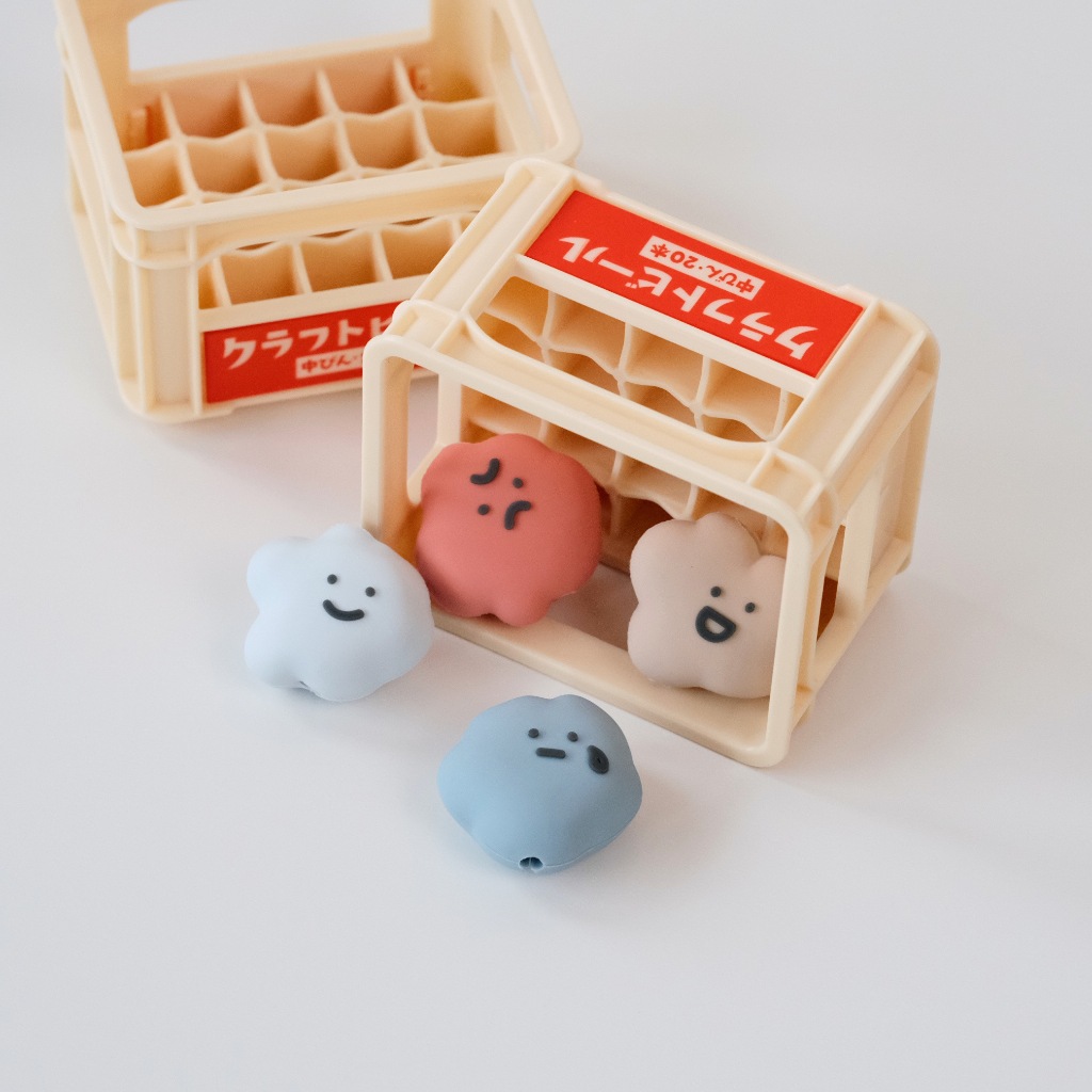 【方坊】套裝 喜怒哀樂公仔 造型咬線器 傳輸線保護套 防斷裂