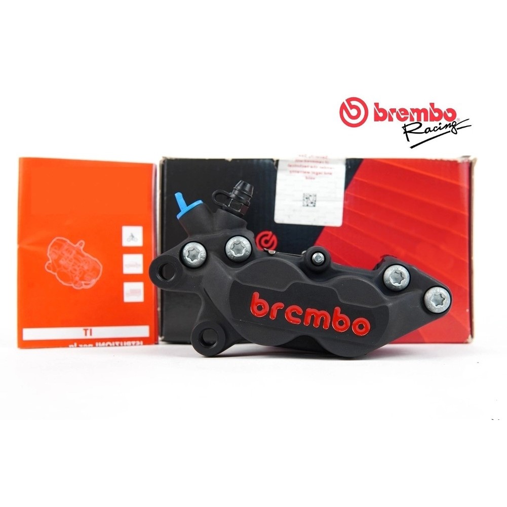 【現貨】Brembo 基本對四 左邊 卡鉗 對四 單插銷 黑底紅字 孔距40 活塞 30/34 料號20516578