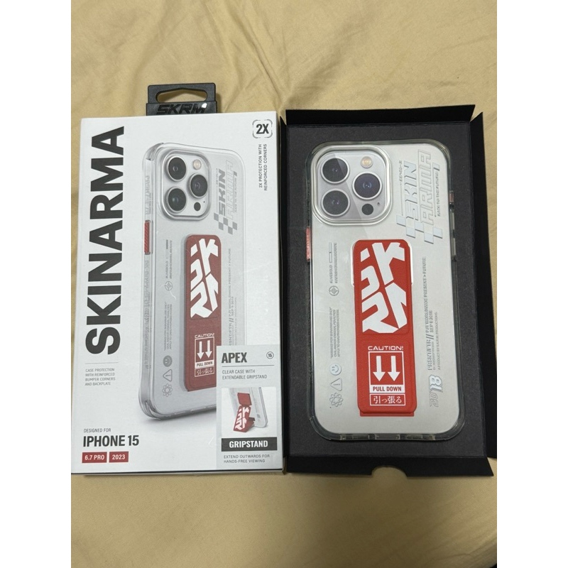 Skinarma iPhone15 pro max支架款 防摔手機殼 手機支架（二手近全新)
