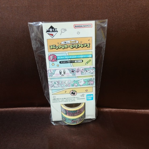 日本製 BANDAI 星之卡比 Kirby 漫畫主題 一番賞 F賞 紙膠帶 文具 - 全新未拆 (單個)
