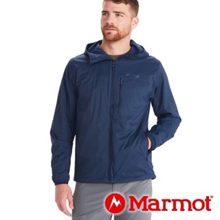 【Marmot】男防風軟殼保暖連帽外套『深藍』M12692