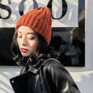 毛帽 麻花針織帽 保暖 加厚 加絨 馬海毛尖尖帽 毛帽 帽子 針織帽