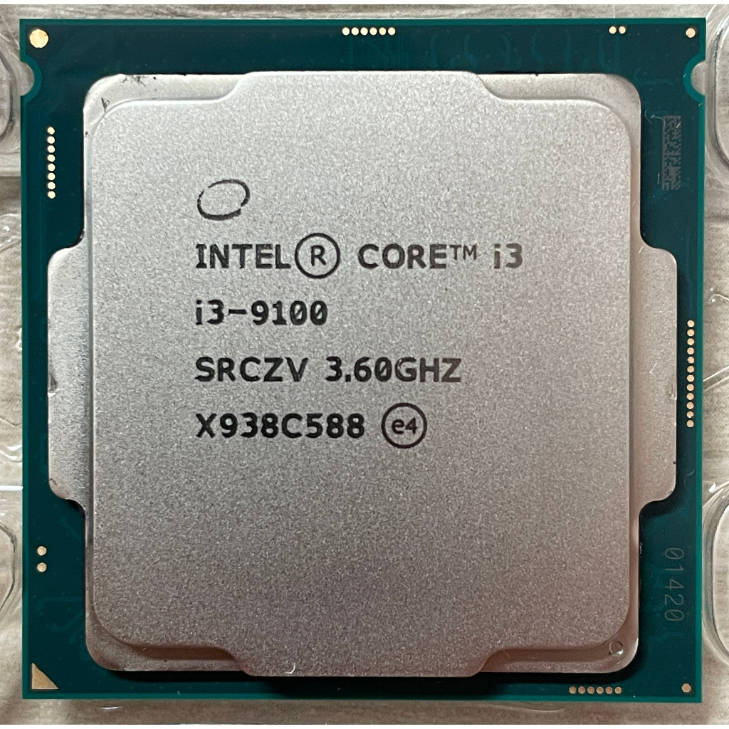 ⭐️【Intel i3-9100 6M 快取記憶體/4.20 GHz】⭐ 第9代/有內顯/無風扇/附散熱膏/保固3個月