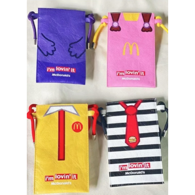 🔸MXS🔸海外限定 12月活動 麥當勞 四小福 手機包/小側背包 （全新品；單售/一套） 交換禮物
