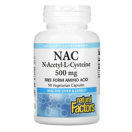 Natural Factors NAC（N-乙醯-L-半胱氨酸）素食膠囊 500 毫克 90 粒裝