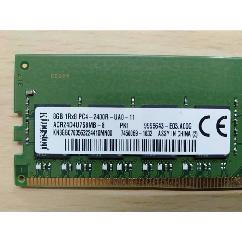 [我最便宜] Kingston Apacer 8GB DDR4-2400R 2666V桌上型記憶體 二手 原廠終生保