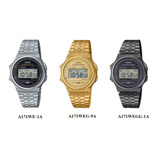 CASIO 復古懷舊經典圓形金屬電子錶 A171WE-1A A171WEGG-1A A171WEG-9A