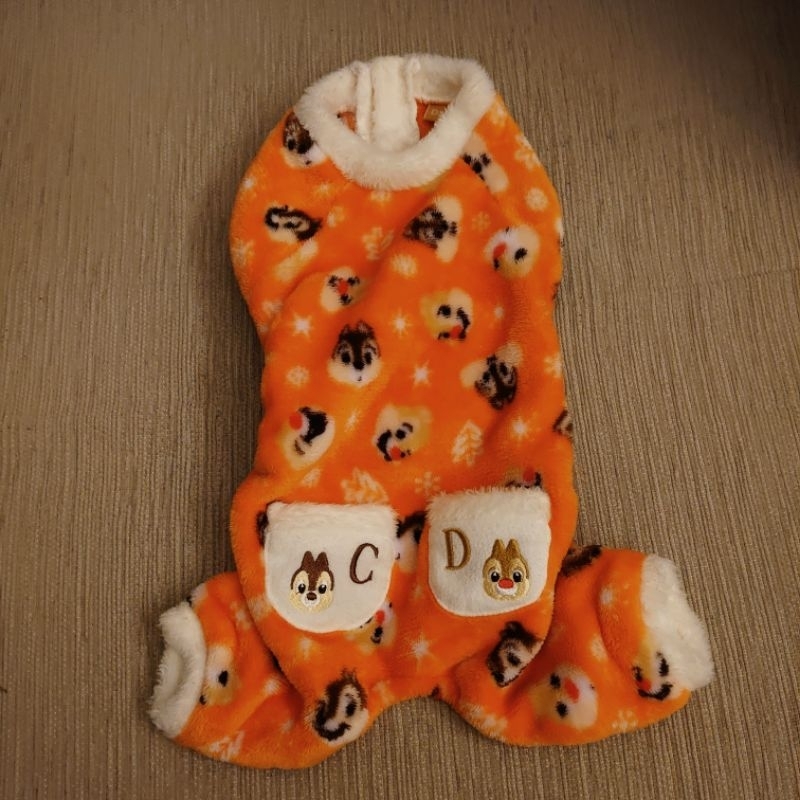 CREATIVE YOKO日本寵物服飾品牌Disney聯名奇奇&amp;蒂蒂連身褲（二手出清）加贈撿便袋一卷