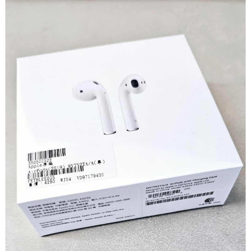 全新未拆封 Apple原廠藍芽耳機 airpods（2代）｜中華電信續約禮