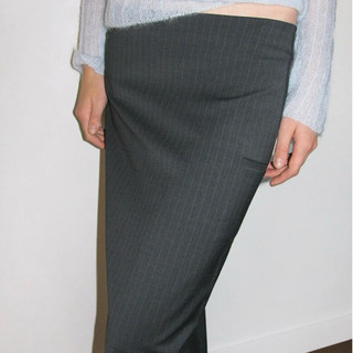 Paloma Wool "Chef Pinstripe Low-Rise Skirt"