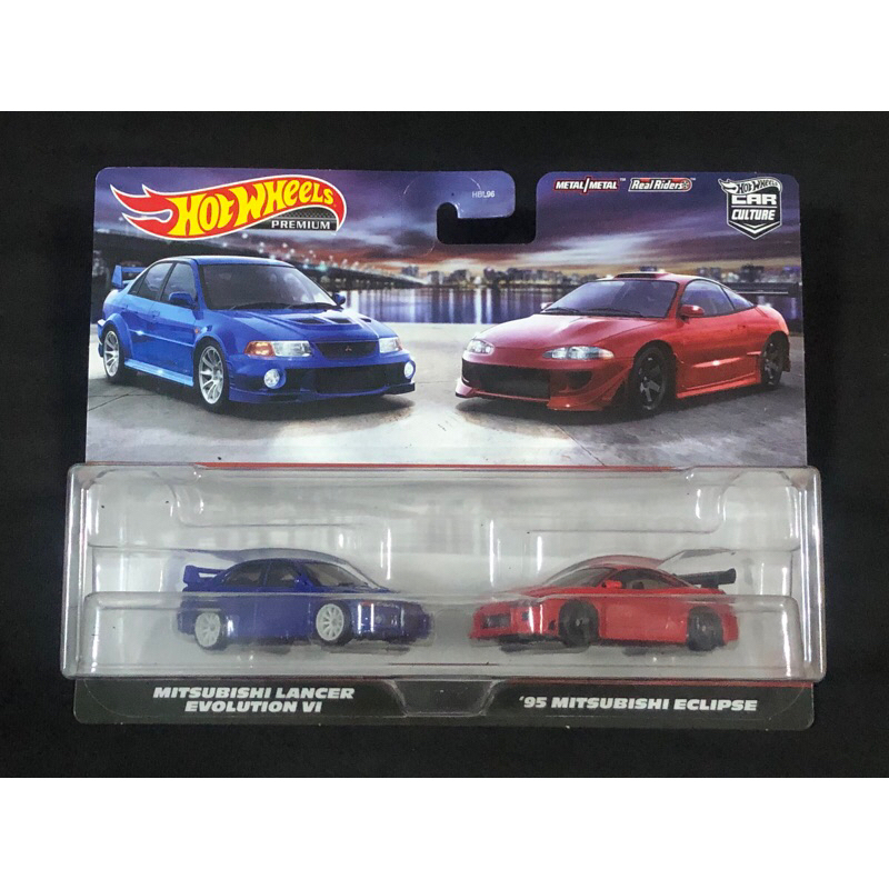 風火輪 hot wheels 汽車文化 雙車套裝 三菱 mitsubishi evo eclipse 精裝 膠胎