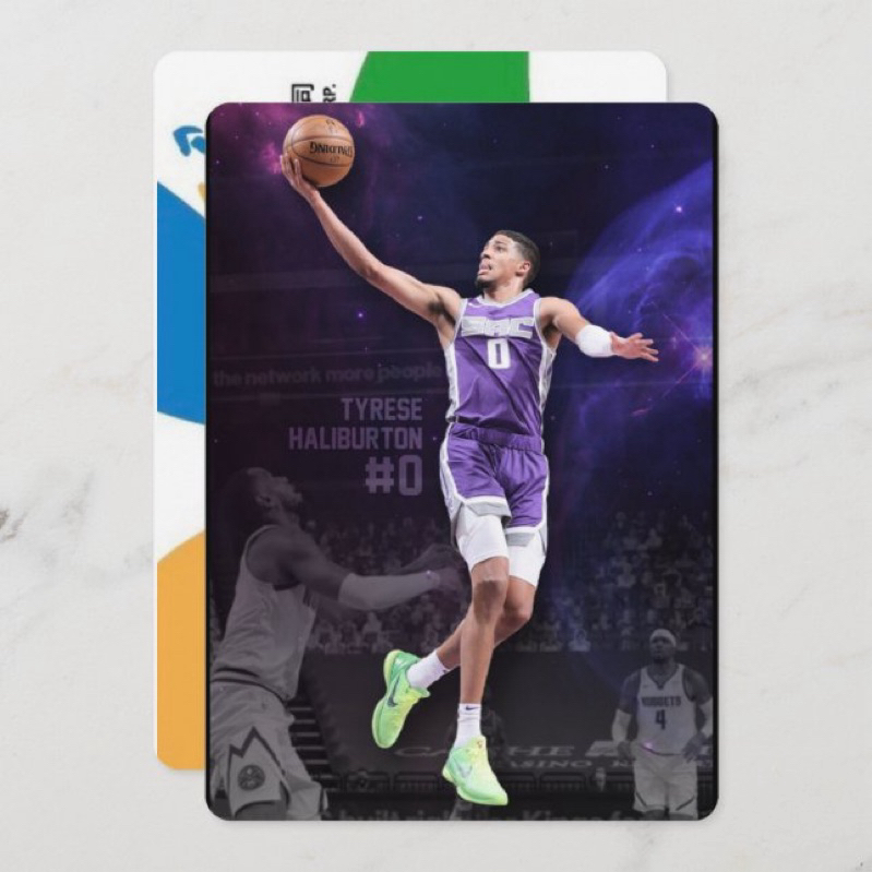 NBA 溜馬隊 Tyrese Haliburton 球星悠遊卡 E (實體悠遊卡、非貼紙)：Pacers 主將 國王隊
