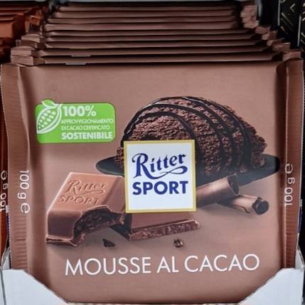 現貨 Ritter SPORT 力特律動 CACAO 可可慕斯巧克力 德國巧克力片 可可片 100G/片 情人節 聖誕節