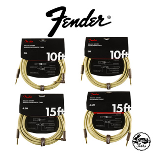 Fender 導線 10ft/15ft Deluxe系列 黃色編織 II / IL頭 【桑兔】