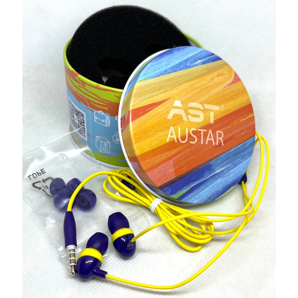 AST AUSTAR 歐仕達聽力保護耳機 有線耳機 造型圓鋁盒 美律 股東會紀念品