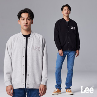 Lee 內刷絨休閒棒球外套 男 黑色 灰色 MODERN LB313003