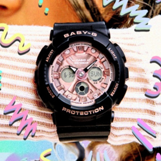 CASIO 卡西歐 BABY-G 風格時尚雙顯女錶 樹脂錶帶 防水100米(BA-130-1A4)