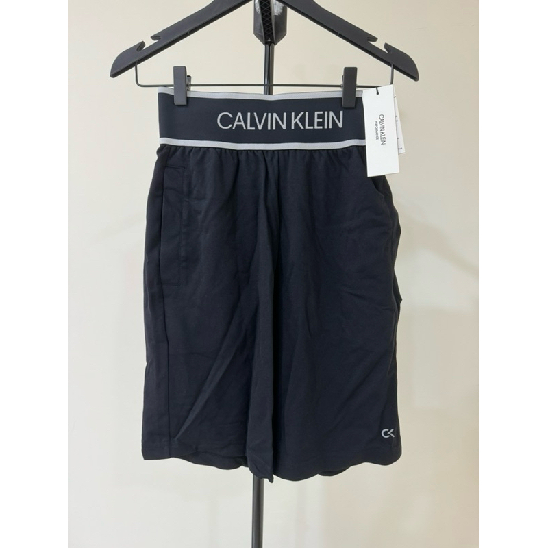 ［全新］Calvin Klein CK 機能鬆緊運動短褲-男（黑）