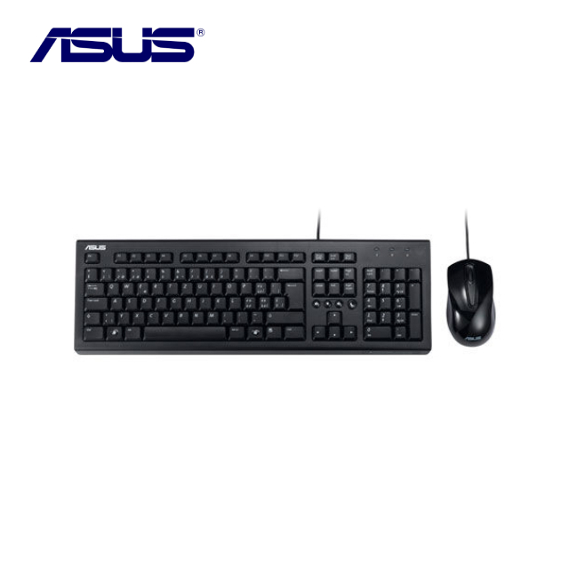 【官方福利品】華碩 ASUS U2000 USB鍵盤滑鼠組 人體工學設計 高速1000 dpi強化軌跡