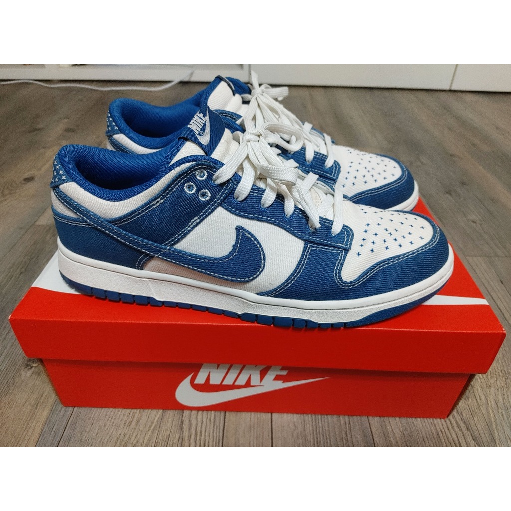 [9成新公司貨]Nike Dunk Low 丹寧 牛仔藍 刺子藍色 US10 DV0834-101 非熊貓 北卡藍