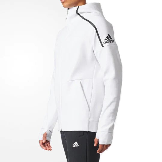 Adidas 愛迪達 Z.N.E經典款 運動外套 休閒外套 連帽外套 白 【Watch On-line Store】