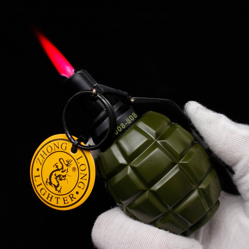 🌟滿額免運24H出貨🌟 手榴彈造型打火機 手榴彈打火機 噴射打火機