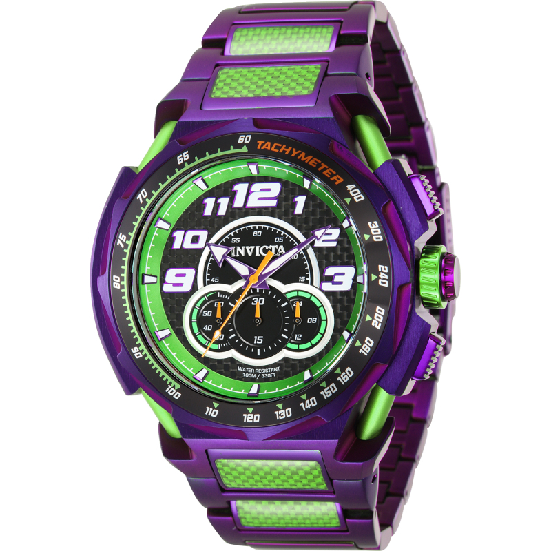 美國 英威塔 INVICTA 43790 S1賽車 系列 賽車儀錶板 初號機 配色 紫綠 新世紀福音戰士